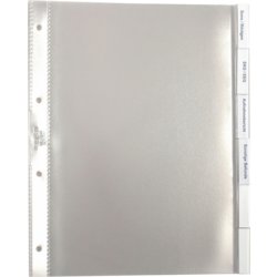 Klarsichtregister, 6-teilig, für Format 245x300mm, 245mm breit, transparent