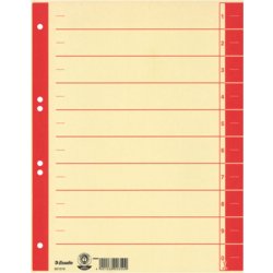 Trennblatt farbig bedruckt, für Format A4, Farbe Aufdruck rot, Chamonis