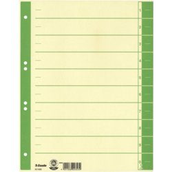 Trennblatt farbig bedruckt, für Format A4, Farbe Aufdruck grün, Chamonis