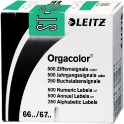Orgacolor® Buchstabensignal, 30mm breit, 23mm hoch, selbstklebend ja, türkis