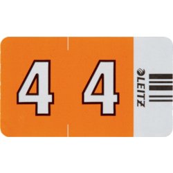 Orgacolor® Ziffern-Signale auf Streifen, 30mm breit, 23mm hoch, "4", orange