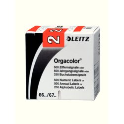 Orgacolor® Ziffernsignal, für (Marke/Art.-Nr.) Orgacolor Registratursystem, rot