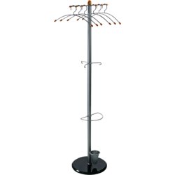 Standgarderobe, 178cm hoch, silber