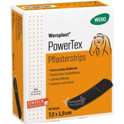Pflasterstrips Weroplast® PowerTex, 19mm breit, 7.2cm lang, wasserdicht Nein