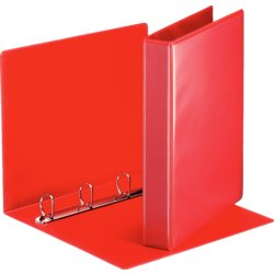 Präsentationsringbuch 4 Ringe, für Format A4+, 51mm breit, 30mm ø, rot