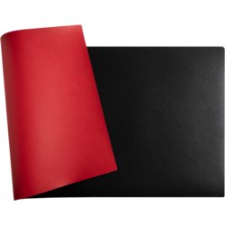 Schreibunterlage, zweifarbig, mit Kalender nein, 600mm breit, schwarz/rot