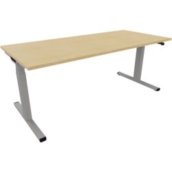 Motortisch KABUCO, elektrisch höhenverstellbar 160 x 80 cm, 1600mm breit, silber