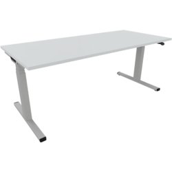 Motortisch KABUCO, elektrisch höhenverstellbar 160 x 80 cm, 1600mm breit, silber