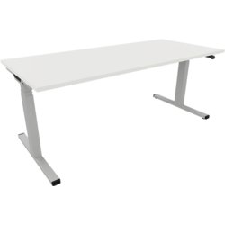 Motortisch KABUCO, elektrisch höhenverstellbar 160 x 80 cm, 1600mm breit, silber