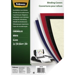 Präsentationsdeckblatt Chromolux, für Format A4, Oberfläche glänzend, weiß