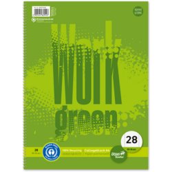 Collegeblock WORK green, Spiralbindung, Staufen premio