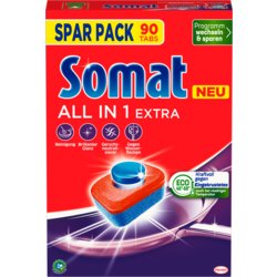 Geschirr-Reiniger Tabs SOMAT 10 All in 1 Extra Spar Pack, Somat