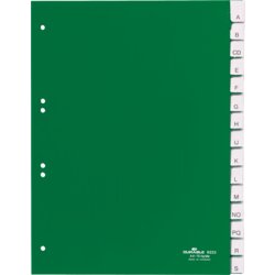 Blanko-Register, Kunststoff, für Format A4, Tabe blanko, auswechselbar, grün