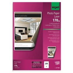 Fotopapier für Farb-Laser/-Kopierer, 2seitig glossy, sigel