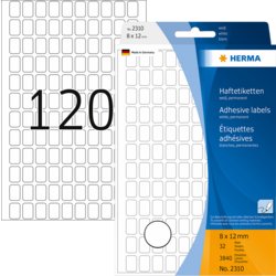 Vielzweck-Etikett, handbeschriftbar, Etiketten pro Blatt 120, weiß