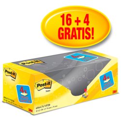 Notes Promotion 16+4, 76mm breit, 76mm hoch, 2000 Blatt, gelb