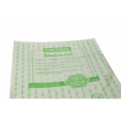 Müllbeutel Bioline, 430mm breit, 550mm hoch, grün/transparent