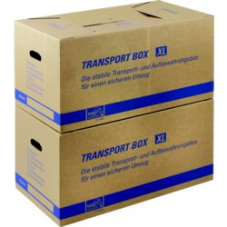 Transportbox XL, Tragkraft 30kg, 650mm breit, Tiefe 350mm, braun
