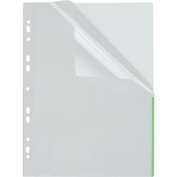 Prospekthülle Index, für Format A4+, Folienstärke 110µm, transparent/grün