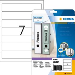 Ordneretikett SPECIAL, kurz/schmal, ohne Griffloch, HERMA