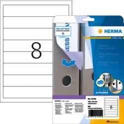Ordneretikett SPECIAL, Movables® Technology, kurz/schmal, "nein", weiß