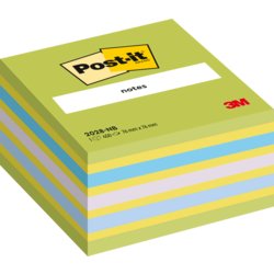 Post-it® Würfel, 42mm hoch, neongrün, neongelb, paradiseblau, flieder, retroblau