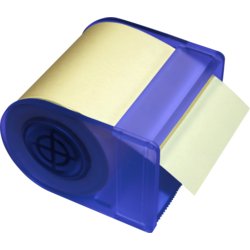 Haftnotizenrolle im Spender, 60mm breit, 10m lang, gelb