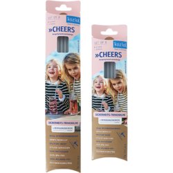 Sicherheits-Trinkhalm CHEERS, 6mm ø, 270mm lang, aus Kunststoff, transparent