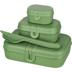 Lunchbox- und Besteckset PASCAL READY, leaf green