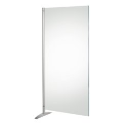 Polystyrol-Element / Stellwand Metropol, 800mm breit, Tiefe 450mm, transparent