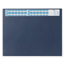 Schreibunterlage mit Jahreskalender und transparenter Abdeckung, dunkelblau