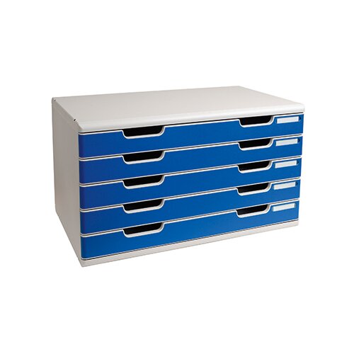 Exacompta Schubladenbox MODULO Office 5 Schubladen geschlossen DIN A3+ lichtgrau