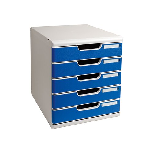 Exacompta Schubladenbox MODULO Office 5 Schubladen geschlossen DIN A4+ lichtgrau