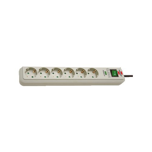 brennenstuhl® Steckdosenleiste Eco-Line PC-grau