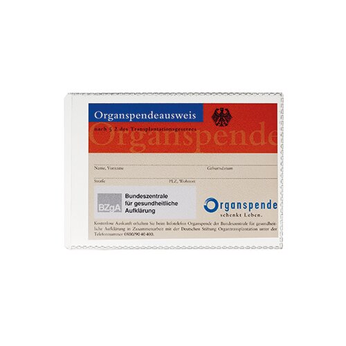 DURABLE Ausweishülle 74 x 105 mm (B x H) oben offen