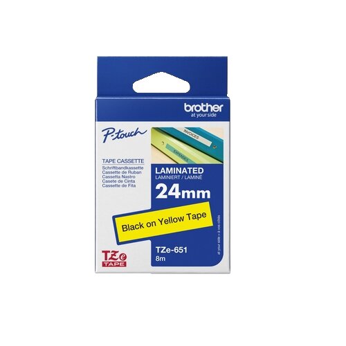 Brother Schriftbandkassette P-touch 24 mm x 8 m (B x L) TZe-651