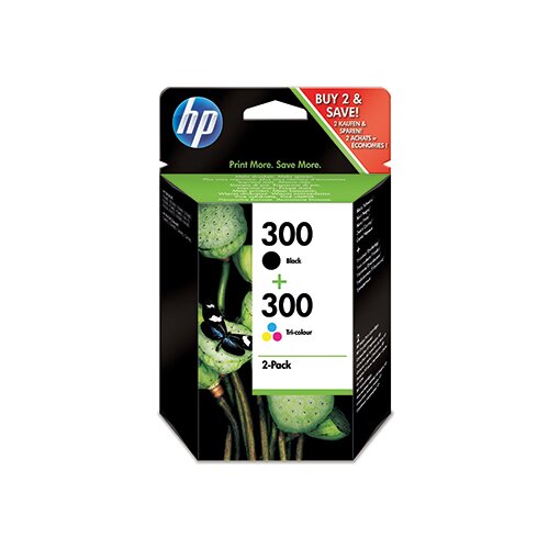 HP Tintenpatrone 300 schwarz, cyan/magenta/gelb 2 St./Pack.
