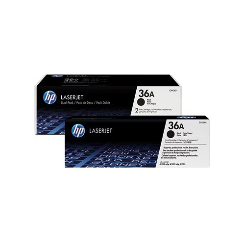 HP Toner 36A schwarz 2 St./Pack.
