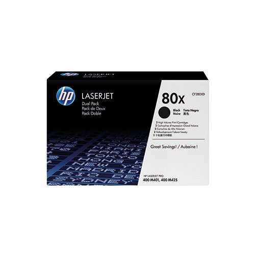 HP Toner 80X schwarz 2 St./Pack.