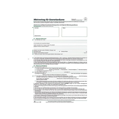 RNK Verlag Mietvertrag Gewerberaum