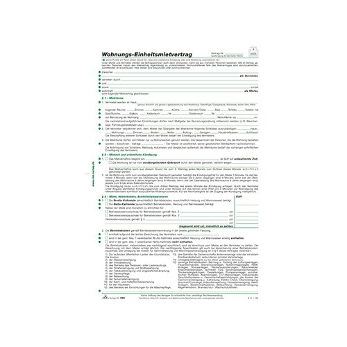 RNK Verlag Mietvertrag Wohnung