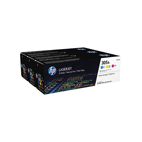 HP Toner 305A cyan, magenta, gelb