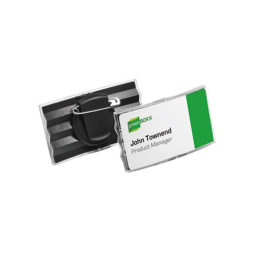DURABLE Namensschild KONVEX drehbare Kombiklemme
