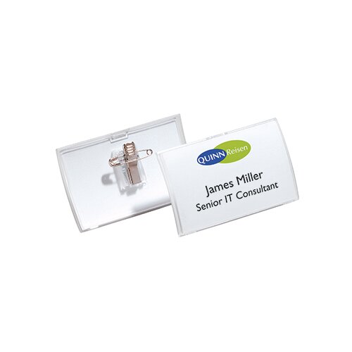 DURABLE Namensschild CLICK FOLD 90 x 54 mm (B x H) Kombiklemme