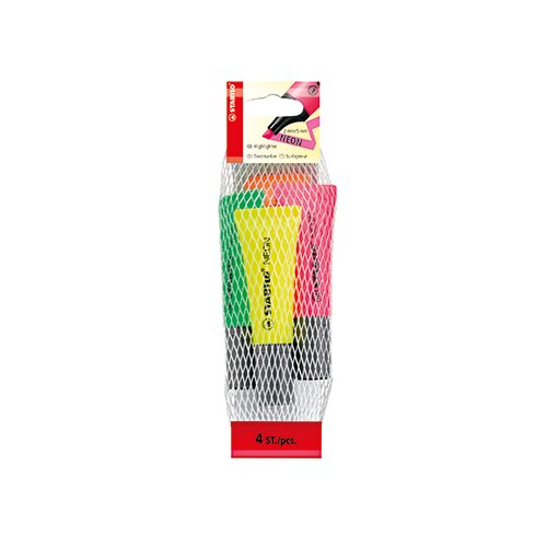 STABILO® Textmarker NEON 4 St./Pack.