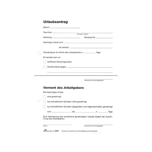 RNK Verlag Urlaubsantrag