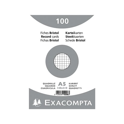 Exacompta Karteikarte DIN A5 kariert