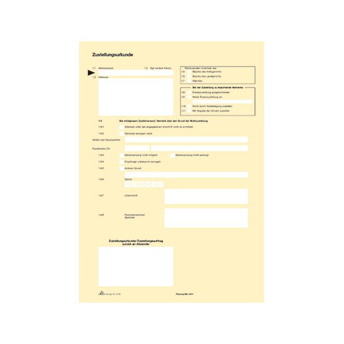 RNK Verlag Zustellungsurkunde