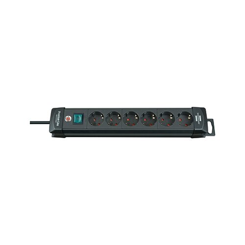 brennenstuhl® Steckdosenleiste Premium-Line 6 Steckdosen schwarz