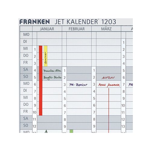 FRANKEN Datumstreifen undatiert 17,5 x 67,5 cm (B x H)